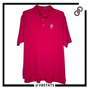 Peter Millar Men's‎ Summer Comfort Lochinvar Golf Polo Shirt Pink Size XL